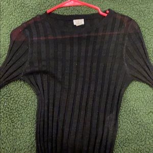 Long sleeve see-through shirt